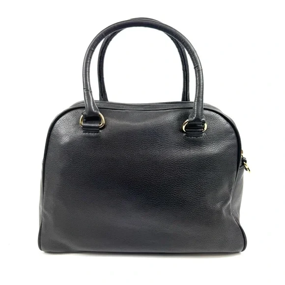 Michael Kors Knox Black Pebbled Leather bag w tassel, gold & leather chain/strap - Picture 6 of 17